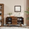 47.3" Mid Century Modern Sideboard Buffet Cabinet with Storage, Storage Cabinet with 2 Doors and 3 Drawers for Kitchen Dining Living Room