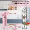 Kitchen Cooking Utensils Set, 23-Piece Silicone Kitchen Utensils Spatula Set with Holder