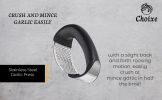 Premium Stainless Steel Rocking Garlic Press and Crusher - Ergonomic Manual Mincer and Kitchen Gadget for Easy Mincing and Clean Up
