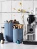 Utensil Holder for Kitchen Counter, 7.3"+5.4" Fluted Ceramic Utensil Crock Organizer for Countertop, Heavy Large Holder for Spatulas, Spoons, Set of 2