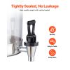 Beverage Dispenser, 2.1 Gallon x 2 Drink Dispenser for Parties, Stainless Steel + Plastic Juice Dispensers with Spigot Ice Chamber Tray