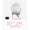 Beverage Dispenser, 2.5 Gallon Drink Dispensers for Parties, Glass Juice Dispenser with Metal Stand, Stainless Steel Spigot