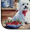 Maltese Christmas Cookies Dish Drying Mat Absorbent Dish Drying Mat Pad for Kitchen Counter Dish Drainer Mat for Countertop, 14 x 21", Multicolor