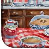 Pug Christmas Cookies Dish Drying Mat Absorbent Dish Drying Mat Pad for Kitchen Counter Dish Drainer Mat for Countertop, 14 x 21", Multicolor