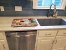 Pekingese Christmas Cookies Dish Drying Mat Absorbent Dish Drying Mat Pad for Kitchen Counter Dish Drainer Mat for Countertop, 14 x 21", Multicolor