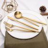 40-piece gold and silver cutlery set, 8-person stainless steel cutlery set, food-grade knives, forks and spoons.