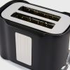 (FST-MBJ-110V)2 Slice Toaster, Quick & Even Results Every Time, Wide Slots Fit Any Size Bread Drop-Down Crumb Tray for Easy Clean Up, Stainless Steel