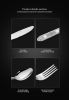 Product Name : Deluxe Premium Cutlery Flatware Set for the Home - Stainless steel cutlery service with 1 dinner fork, 1 dinner knife