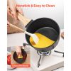 1.5 QT Saucepan, Nonstick Saucepan with Tempered Glass Lid, Multipurpose Cooking Sauce Pot with Detachable Handle