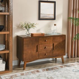 47.3" Mid Century Modern Sideboard Buffet Cabinet with Storage, Storage Cabinet with 2 Doors and 3 Drawers for Kitchen Dining Living Room