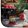 Samoyed Christmas Cookies Dish Drying Mat Absorbent Dish Drying Mat Pad for Kitchen Counter Dish Drainer Mat for Countertop, 14 x 21", Multicolor