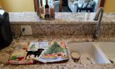 Rottweiler Christmas Cookies Dish Drying Mat Absorbent Dish Drying Mat Pad for Kitchen Counter Dish Drainer Mat for Countertop, 14 x 21", Multicolor