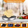 14.2 in Stainless Steel Fry Pan – Extra-Large Non-Stick Induction Compatible Frying Pan Skillet for Professional Kitchen Cooking