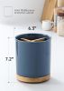 3 Compartment Utensil Holder, Extra Large Utensil Crock, Stable Ceramic Utensil Organizer