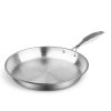 9.4 in Stainless Steel Fry Pan – Top Grade, Induction Compatible Frying Pan Skillet