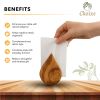 Choixe Handcrafted Olive Wood Napkin Holder | Rustic Decorative Wooden Tabletop Paper Servette Dispenser for Kitchen, Dining Room & Home Decor
