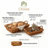 Willow Baskets for Countertop, Bread and Fruit – Set of 2 Woven Nesting Food Storage Baskets with Handles for Kitchen Table, Pantry