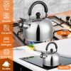 304 Stainless Steel Whistling Tea Kettle 2.1 Quart, Loud Whistling Water Kettle, BPA Free Fast Boiling Kettle for Induction Stove Gas Stove