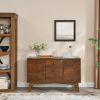 47.3" Mid Century Modern Sideboard Buffet Cabinet with Storage, Storage Cabinet with 2 Doors and 3 Drawers for Kitchen Dining Living Room