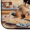 Pekingese Christmas Cookies Dish Drying Mat Absorbent Dish Drying Mat Pad for Kitchen Counter Dish Drainer Mat for Countertop, 14 x 21", Multicolor