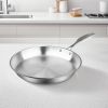 9.4 in Stainless Steel Fry Pan – Top Grade, Induction Compatible Frying Pan Skillet