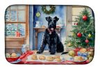 Kerry Blue Terrier Christmas Cookies Dish Drying Mat Absorbent Dish Drying Mat Pad for Kitchen Counter Dish Drainer Mat for Countertop, 14 x 21"