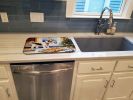 Wire Fox Terrier Christmas Cookies Dish Drying Mat Absorbent Dish Drying Mat Pad for Kitchen Counter Dish Drainer Mat for Countertop, 14 x 21"