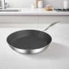 14.2 in Stainless Steel Fry Pan – Extra-Large Non-Stick Induction Compatible Frying Pan Skillet for Professional Kitchen Cooking