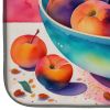 Colorful Peaches Dish Drying Mat Absorbent Dish Drying Mat Pad for Kitchen Counter Dish Drainer Mat for Countertop, 14 x 21", Multicolor