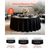 Black Round Tablecloths 10 Pack, 120 Inches in Diameter, Stain- & Wrinkle- Resistant, Machine Washable Table Clothes