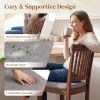 Counter Height Bar Stools with Padded Seat, High Back Kitchen Chairs Set of 2 for Dining Room, Gray and Dark Brown