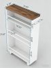 4-Tier Storage Cart, Slim Rolling Narrow Kitchen Cart for Small Place