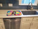 Hippie Animal Horse Dish Drying Mat Absorbent Dish Drying Mat Pad for Kitchen Counter Dish Drainer Mat for Countertop, 14 x 21", Multicolor