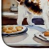 Wire Fox Terrier Christmas Cookies Dish Drying Mat Absorbent Dish Drying Mat Pad for Kitchen Counter Dish Drainer Mat for Countertop, 14 x 21"