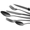 48-Piece Black Silverware Set with Steak Knives, Food-Grade Stainless Steel Flatware Utensils for 8, Mirror Finished Cutlery Set