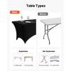 10 Pack Table Cloth for 6FT Rectangular Fitted Events, Wrinkle-Resistant Stretch Black Table Covers, Washable Spandex Tablecloth Protector, for Party