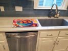 Colorful Peaches Dish Drying Mat Absorbent Dish Drying Mat Pad for Kitchen Counter Dish Drainer Mat for Countertop, 14 x 21", Multicolor