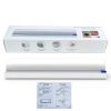 Plastic Wrap Dispenser with Built-in Cutter - Kitchen Cling Film Holder & Cutter Tool, Easy-to-Use Food Wrap Organizer for Countertop Storage