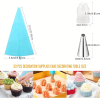 This 32-piece piping bag and nozzle set includes 24 royal icing nozzles, 2 reusable 12-inch piping bags, reusable icing bags and nozzles