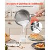 1.5 QT Saucepan, Stainless Steel Saucepan with Glass Lid, Multipurpose Nonstick Stainless Steel Small Cooking Sauce Pot with Ergonomic Handle