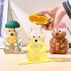 1 PCS 20 OZ Green Little Bear Glass Straw Cup High Borosilicate Heat-resistant Glass Cup For Juice, Milk and Cold drinks