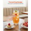 Drinking Glasses Set, 16-Piece Crystal Glass Cups, Elegant Mixed Glassware Set