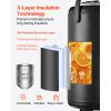Insulated Beverage Dispenser, 3.2 Gal/12L Stainless Steel Thermal Drink Server with Spigot & Temp Display, Suitable for Hot and Cold Drinks