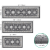 Kitchen Rug Sets 3 Piece with Runner Non Slip Kitchen Rugs and Mats Washable Kitchen Mats for Floor Thick Kitchen Floor Mat Carpet Runner Rugs for Hal