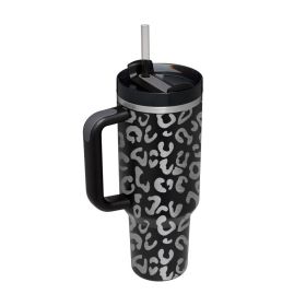 40oz Adventure Quencher Tumbler Thermos Vacuum Cups With Handle Stainless Steel Travel Water Cup Stay Ice Cold Car Coffee Mug (Capacity: 1000-1500ml, Color: 19)