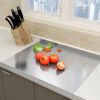 XXL cooked meat baking tray, double-sided cutting board, stainless steel rolling plate, breakfast tray, suitable for fruits, vegetables, meats