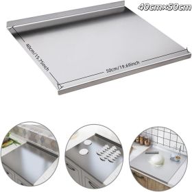 XXL cooked meat baking tray, double-sided cutting board, stainless steel rolling plate, breakfast tray, suitable for fruits, vegetables, meats (size: Z-Shape 40cm��50cm)
