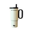 Premium 24 oz Insulated Tumbler with Handle and Straw, 18/8 Stainless Steel Travel Coffee Mug with Tea Infuser & Dust Cover