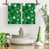 Green Clover Shamrock St. Patrick's Day Kitchen Towels Dish Towels, 18x26 Inch Farmhouse Holiday Spring Decoration Hand Towels Set of 2