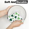 Green Clover Shamrock St. Patrick's Day Kitchen Towels Dish Towels, 18x26 Inch Farmhouse Holiday Spring Decoration Hand Towels Set of 2